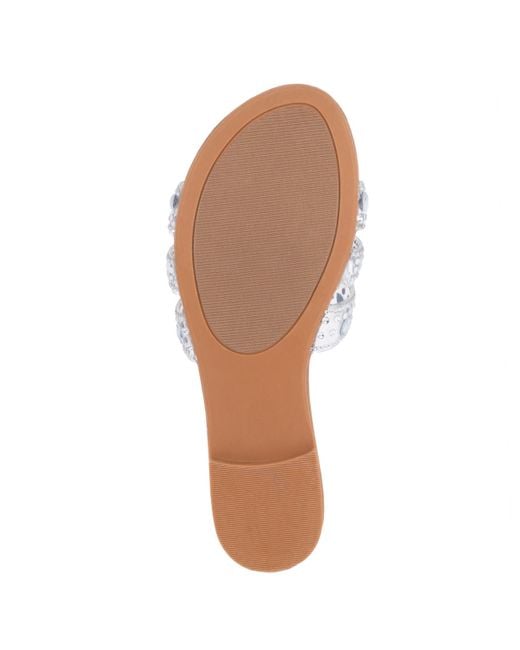 Juicy Couture White Zimie Slip-on Flat Sandals