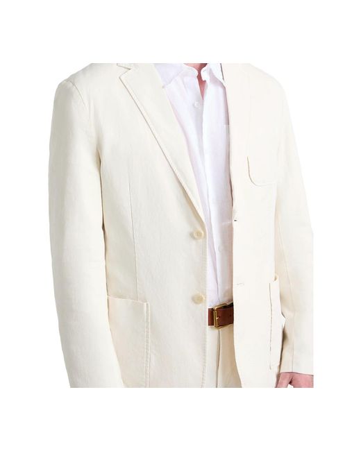 Guess White Tyron Slim-fit Solid Blazer for men