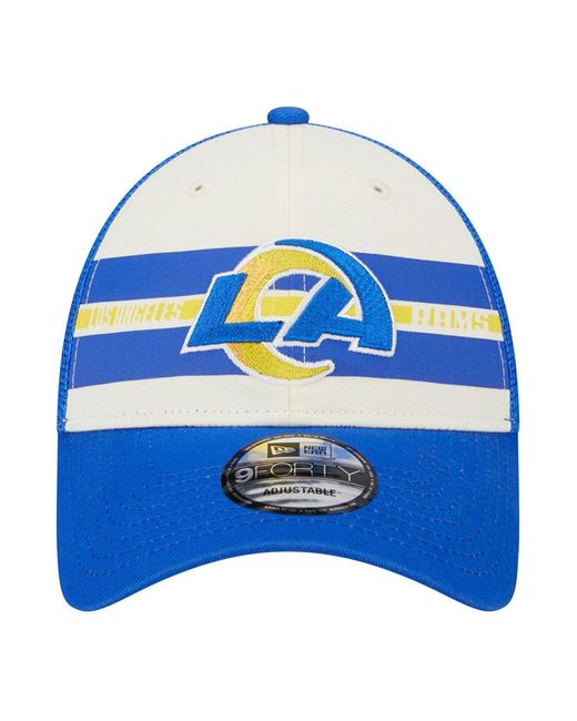 Los Angeles Rams New Era A-Frame Trucker 9FORTY Adjustable Hat - Royal