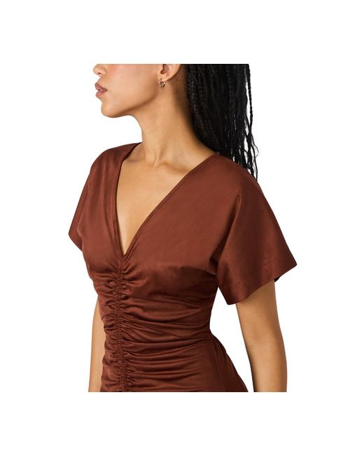 Steve Madden Red Aimee Short Sleeve Dress