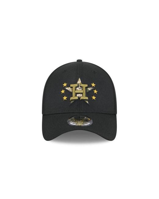 KTZ Black Houston Astros 2024 Armed Forces Day 39thirty Flex Hat for men