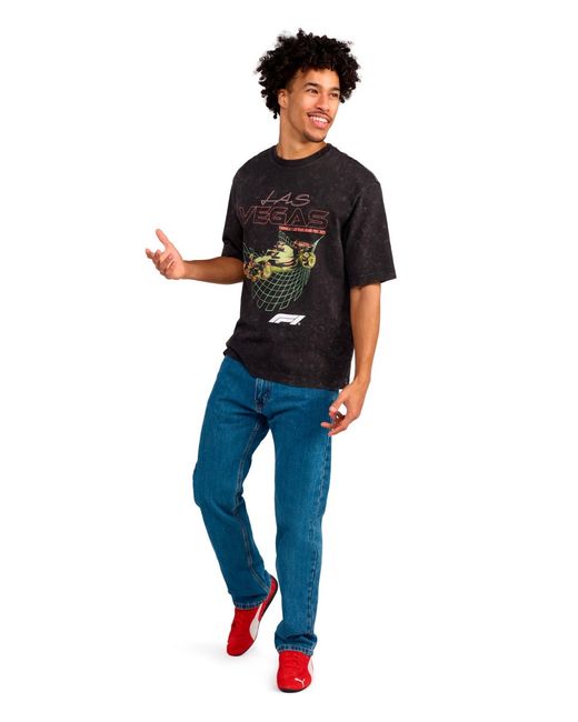 PUMA Black F1 Vegas Car Graphic T-shirt for men