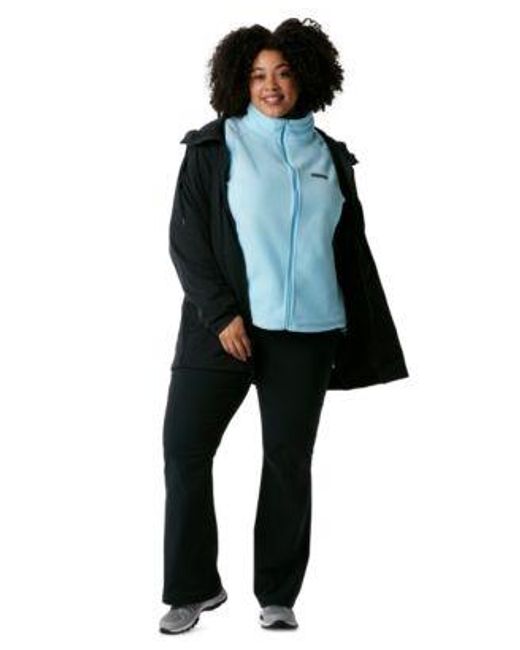 Columbia Blue Plus Size Benton Springs Fleece Jacket Rose Winds Softshell Jacket Anytime Outdoor Bootcut Pants