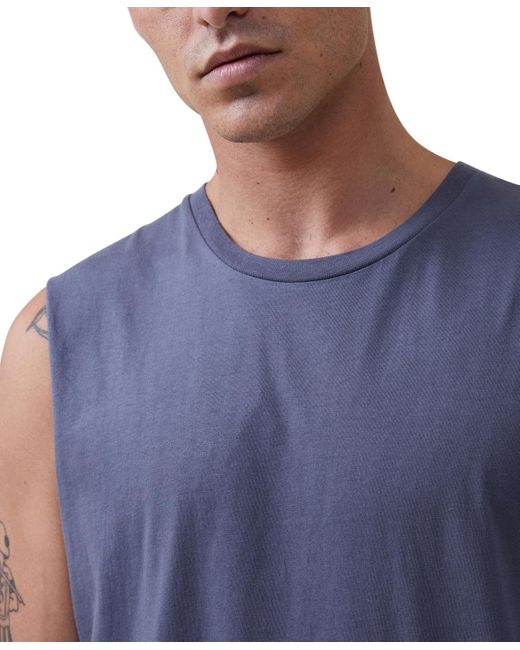 Cotton On Blue Muscle Top for men