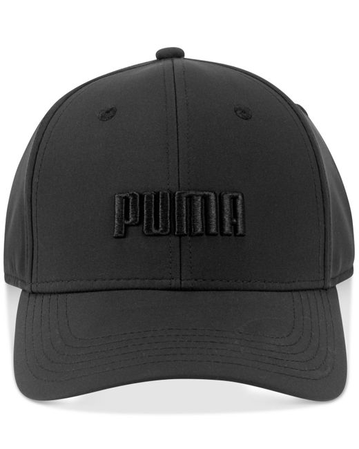 PUMA Black Evercat Gains Logo Embroidered Stretch-fit Cap for men