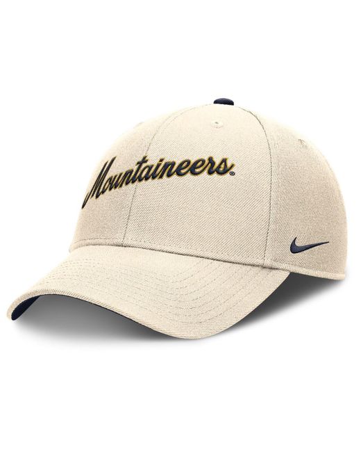 Nike Natural West Virginia Mountaineers Primetime Rise Adjustable Hat for men