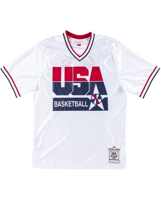 Men's Mitchell & Ness Michael Jordan White USA Basketball