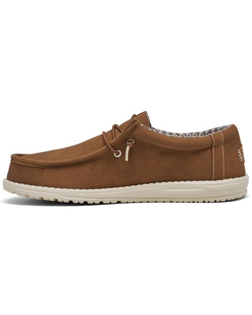 HeyDude Brown Wally Classic Slip-on Casual Moccasin Sneakers From Finish Line for men