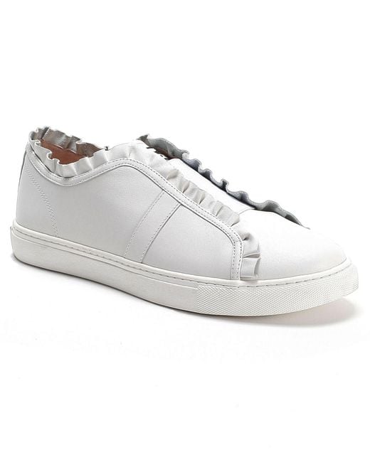 Kate Spade White Lance Ruffle Sneakers, Created For Macy's