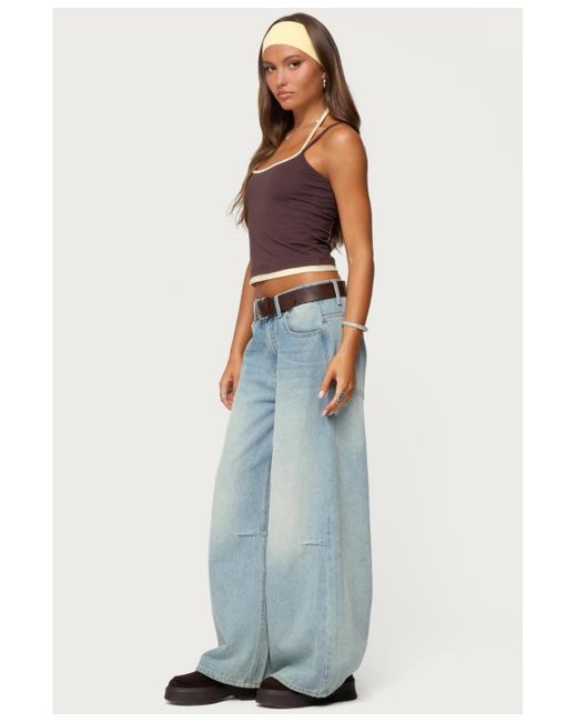 Edikted Purple Roya Layered Halter Tank Top