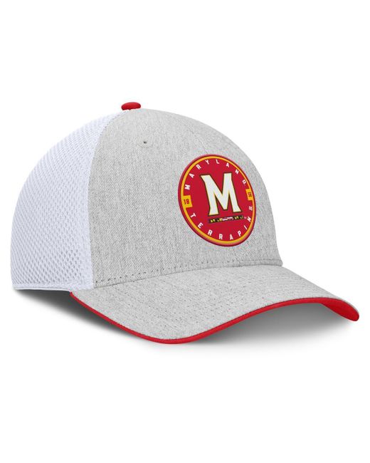 Fanatics Heather Gray/white Maryland Terrapins trigger Flex Hat for men