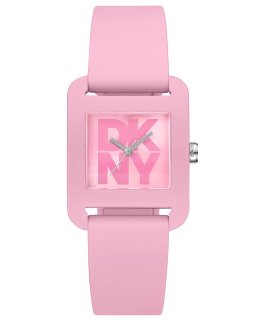 DKNY Pink City Sport Silicone Strap Watch