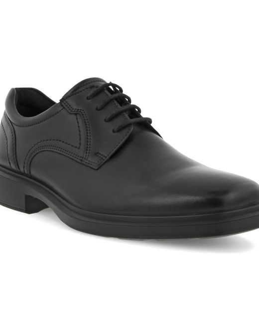 Ecco Black Helsinki 2.0 Plain Toe Derby Shoe for men