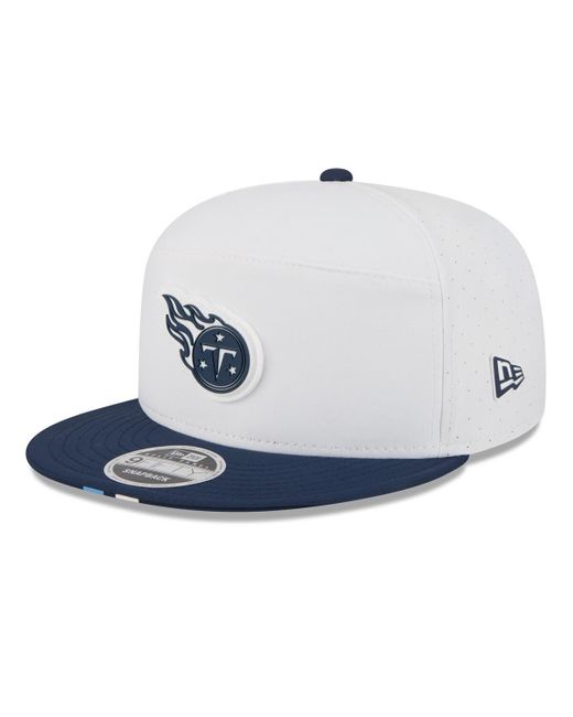 KTZ Blue White/navy Tennessee Titans 2025 Nfl Training Camp Split Panel 9fifty Snapback Hat for men