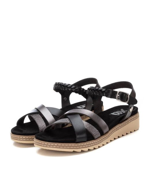 Xti Black Casual Sandals