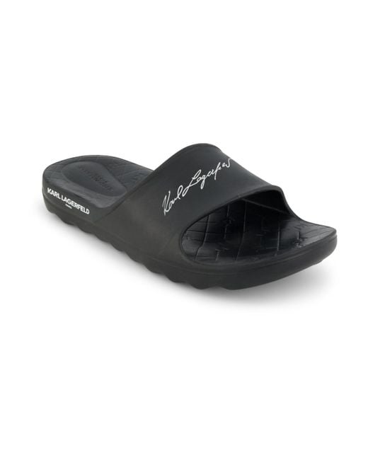 KARL LAGERFELD Paris Shoes Pool Slide in Black for Men | Lyst display picture 2