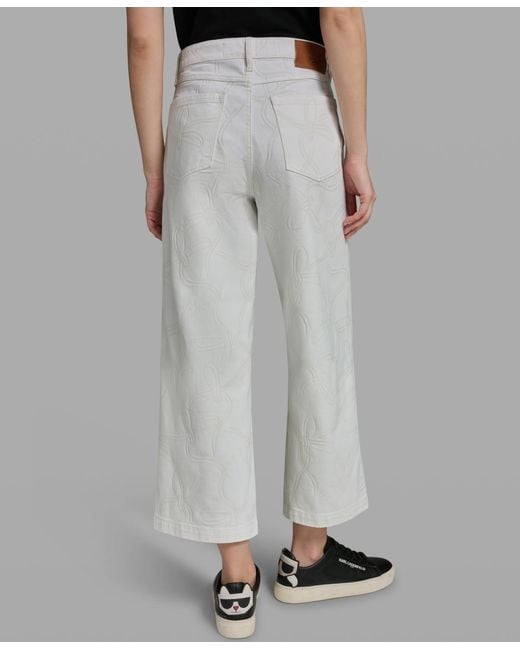 Karl Lagerfeld Gray Solid Ankle Pants