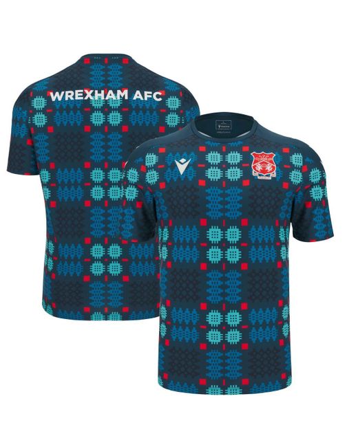 MACRON Blue Wrexham Warm-up Jersey for men
