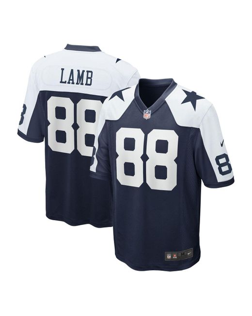 Nike Satin Ceedee Lamb Navy Dallas Cowboys Alternate Game Team Jersey ...