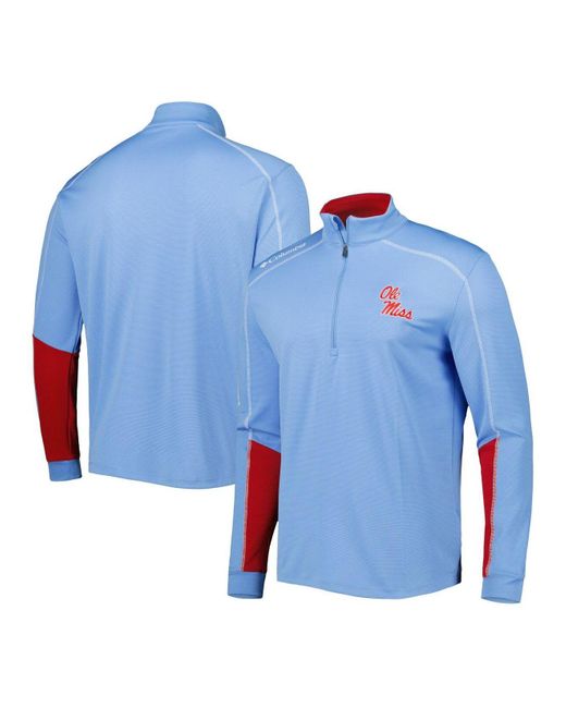 Columbia Powder Blue Ole Miss Rebels Shotgun 2.0 Omniwick Quarterzip Jacket for Men Lyst