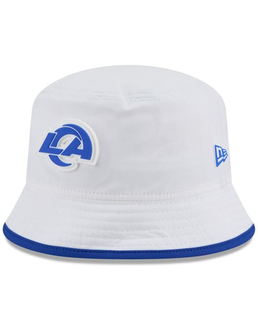 KTZ White Los Angeles Rams 2025 Nfl Training Camp Stretch Bucket Hat for men