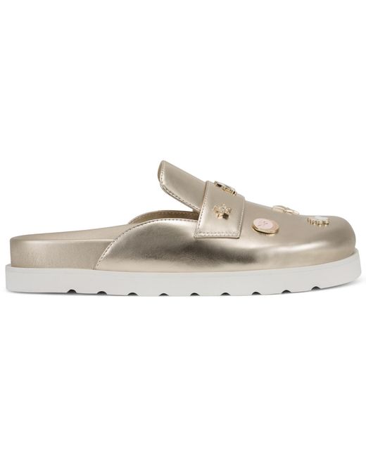 Karl Lagerfeld White Islay Macaron Flat Mules