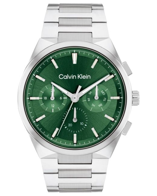Calvin Klein Green Multifunction H-link Bracelet Watch for men