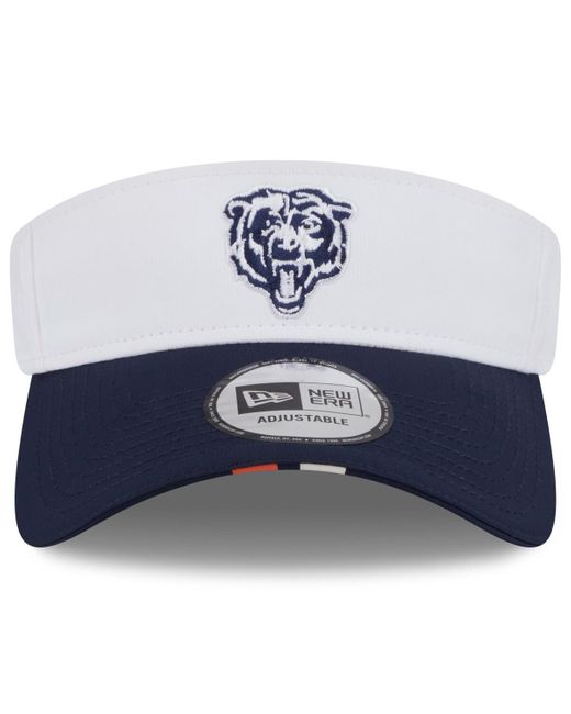 KTZ Blue White/navy Chicago Bears 2025 Nfl Training Camp Adjustable Visor Hat for men