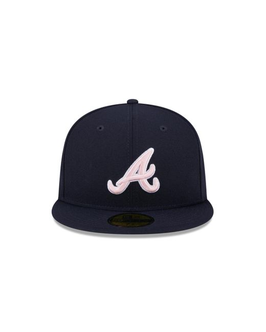 KTZ Blue Atlanta Braves 2024 Mother's Day On-field 59fifty Fitted Hat for men