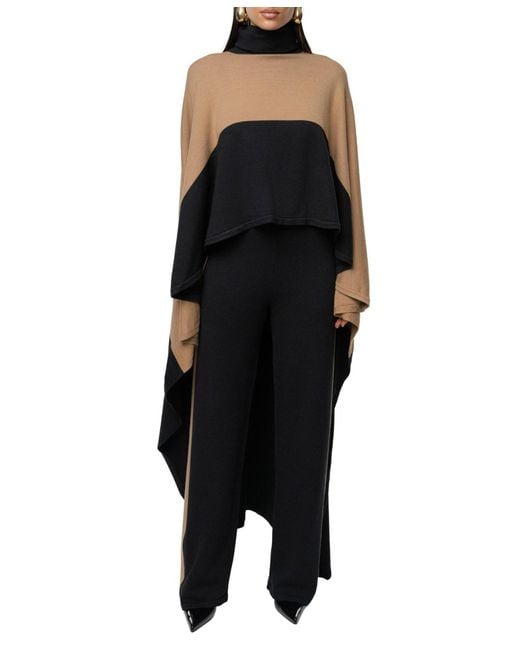 JLUXLABEL Black Chasing Fall Contrast Top