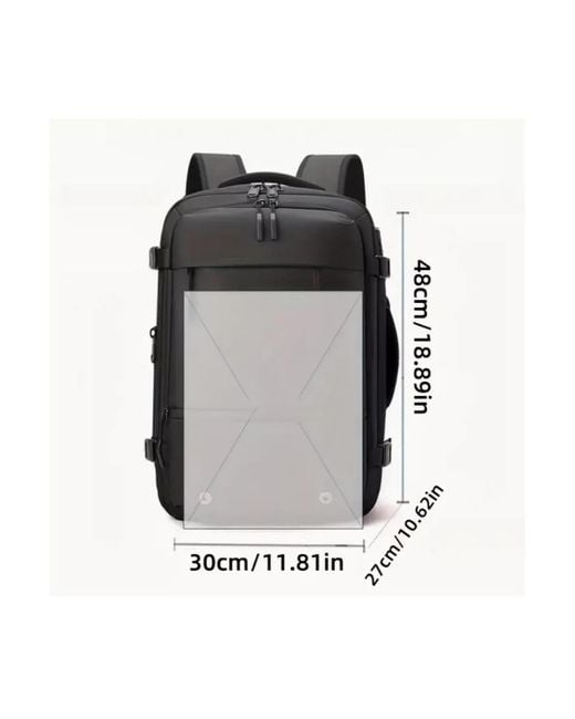 Batfox Black Lightweight Durable Polyester Travel Backpack
