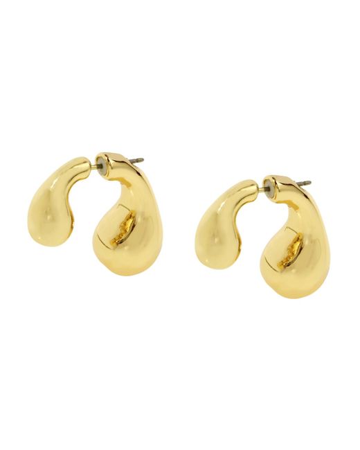 Steve Madden Metallic Teardrop Jacket Earrings