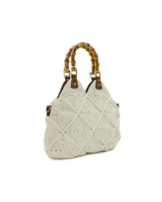 Patricia Nash Metallic Delphi Crochet Medium Crossbody