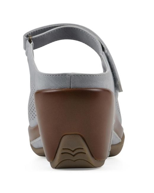 White Mountain Gray Vinto2 Mary Jane Clog Mules