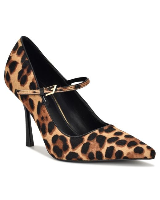 Nine West Brown Jinnie Mary Jane Stiletto Pumps
