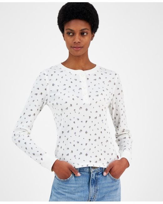 Levi's henley long sleeve sale