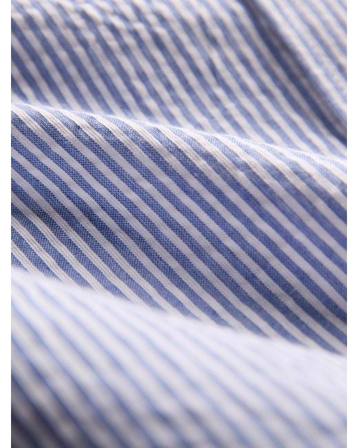 Celtic & Co. Purple Side Split Striped Shirt