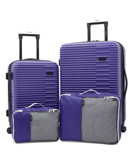 Kensie Purple Hillsboro Expandable Rolling Hardside Collection Set