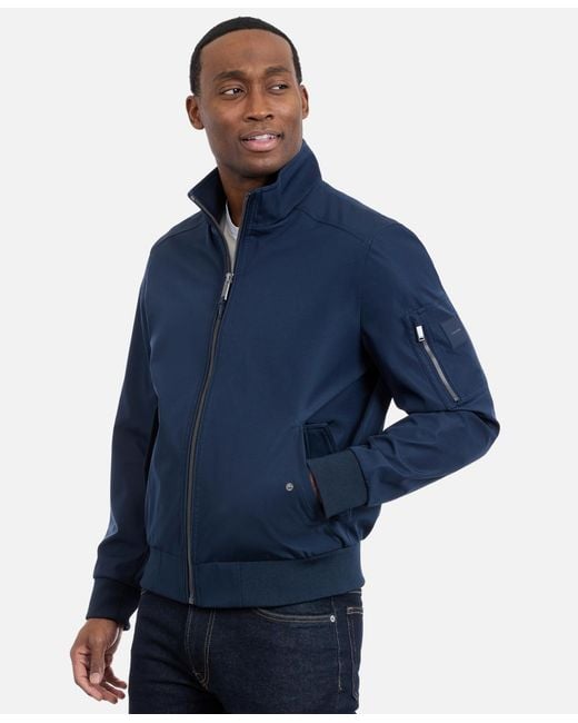 Calvin Klein Blue Ripstop Bomber Jacket for men