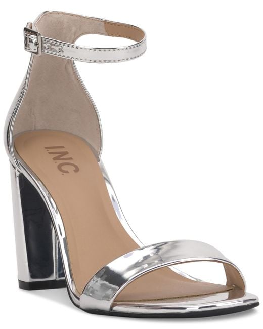 INC International Concepts Lexini Two-piece Sandals in Metallic | Lyst
