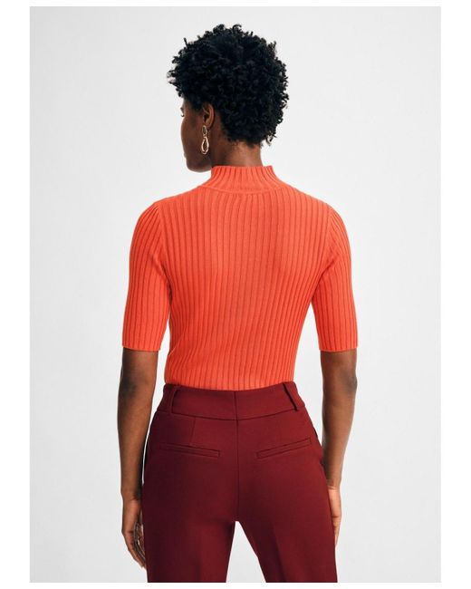 Isaac Mizrahi New York Red Poor Boy Mock Sweater