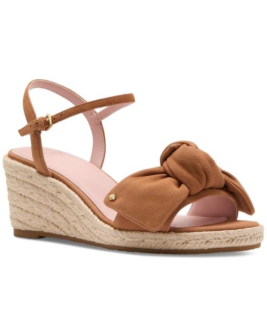 Kate Spade Brown Leandra Espadrille Wedge Sandals
