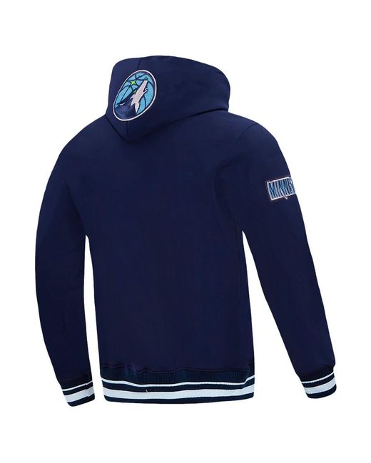 Pro Standard Blue Minnesota Timberwolves Area Code Pullover Hoodie for men