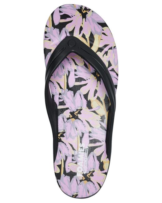 Skechers Black Foamies: Bay Breeze