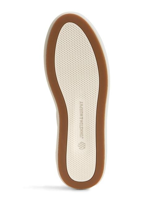 Johnston & Murphy White Anders Knit U-throat Sneaker for men