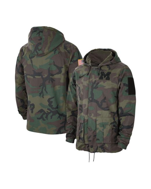 Nike Green Michigan State Spartans Military-inspired Pack Lightweight Hoodie Performance Full-snap Jacket for men