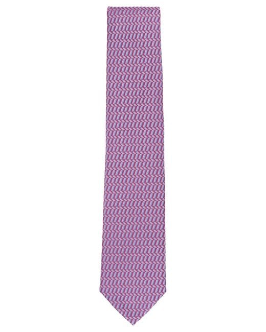 Perry Ellis Purple Perry Ellis Scanlon Geo-pattern Tie for men