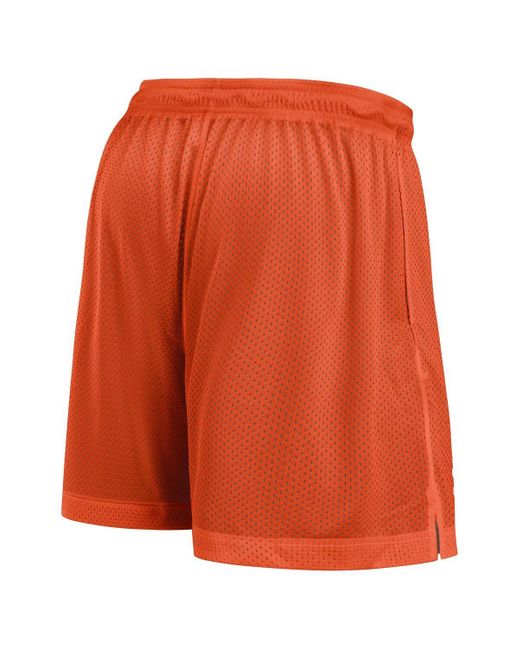 Nike Orange/heather Gray Clemson Tigers Player Reversible Shorts for men