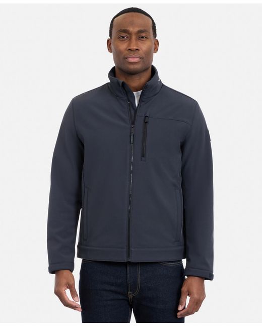 Calvin Klein Blue Water Resistant Softshell Jacket for men