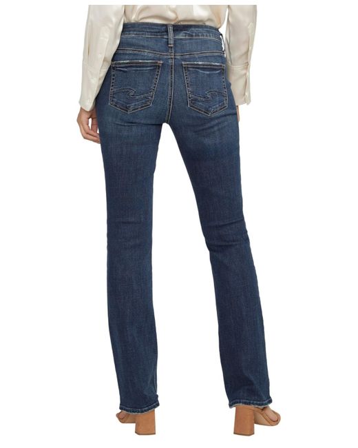 Silver Jeans Co. Blue Elyse Mid Rise Slim Bootcut Luxe Stretch Jeans